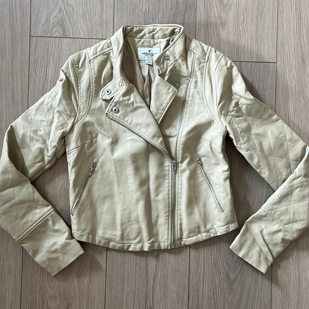 American Eagle size XS vegan leather moto jacket